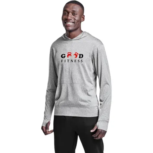 Mens Fitness Lightweight Hooded Sweater Model